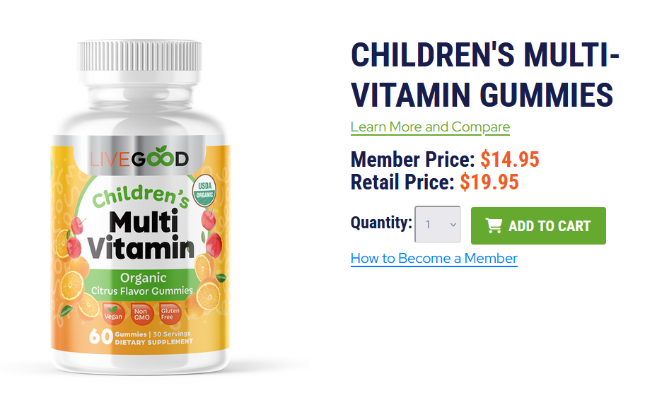 New products : Children’s Multi-Vitamin Gummies